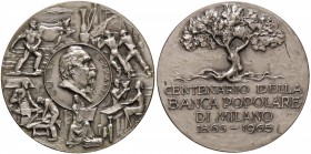 MEDAGLIE - CITTA' - Milano - Medaglia 1965 - Centenario della banca popolare MB Ø 65
FDC