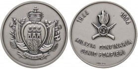 MEDAGLIE - CITTA' - San Marino - Medaglia 1994 - Milizia confinaria Genio Pompieri AG Ø 37 In confezione
FDC