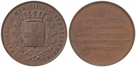 MEDAGLIE - CITTA' - Vercelli - Medaglia 1875 - Ludovico Bruzza AE Opus: Bettelli Ø 50
BB+