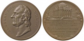 MEDAGLIE - PERSONAGGI - Alessandro Volta (1745-1827) - Medaglia 1927 - Centenario della morte AE Opus: Caimi Ø 60
qFDC