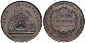 MEDAGLIE ESTERE - ARGENTINA - Repubblica - Medaglia 1877 - Esposizione industriale AE Opus: Domingo Ø 55 Segnetti
SPL