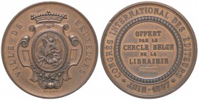 MEDAGLIE ESTERE - BELGIO - Leopoldo II (1865-1909) - Medaglia 1897 - Congresso Internazionale degli Editori AE dorato Opus: Werden Ø 50
SPL+