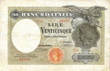CARTAMONETA - BANCA d'ITALIA - Vittorio Emanuele III (1900-1943) - 25 Lire 12/05/1919 - Aquila Latina Alfa 103; Lireuro 1D RRR Canovai/Sacchi Restauri...