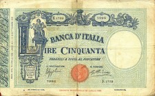CARTAMONETA - BANCA d'ITALIA - Vittorio Emanuele III (1900-1943) - 50 Lire - Fascetto con matrice 15/04/1935 Alfa 192; Lireuro 5/28 Azzolini/Cima
meg...
