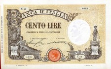 CARTAMONETA - BANCA d'ITALIA - Vittorio Emanuele III (1900-1943) - 100 Lire - Barbetti con matrice 10/07/1904 Alfa 274; Lireuro 15/2 Stringher/Accame ...