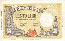 CARTAMONETA - BANCA d'ITALIA - Vittorio Emanuele III (1900-1943) - 100 Lire - Barbetti 23/08/1943 - B.I. Alfa 374; Lireuro 22A Azzolini/Urbini Pressat...