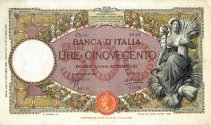 CARTAMONETA - BANCA d'ITALIA - Vittorio Emanuele III (1900-1943) - 500 Lire - Capranesi 16/10/1935 - Fascio I° tipo Alfa 511; Lireuro 29L R Azzolini/C...