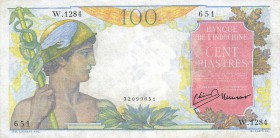 CARTAMONETA ESTERA - INDOCINA FRANCESE - Quarta Repubblica (1947-1958) - 100 Piastre (1947-54) Pick 82 Piccoli restauri
qBB