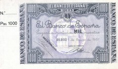 CARTAMONETA ESTERA - SPAGNA - Seconda repubblica spagnola (1931-1939) - 1.000 Pesetas 1/01/1937 Bilbao
qFDS