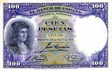 CARTAMONETA ESTERA - SPAGNA - Seconda repubblica spagnola (1931-1939) - 100 Pesetas 25/04/1931 Kr. 83
qSPL