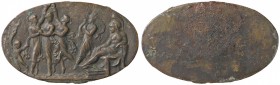 VARIE - Bronzi Placchetta ovale del XVII secolo con scena mitologica, mm 44x75
Buono