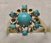 VARIE - Gioielli da antiquariato Anello in oro 14 kt con turchese, gr. 4,51
Ottimo