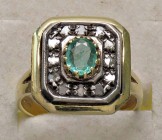 VARIE - Gioielli da antiquariato Anello in oro con smeraldo e brillanti, gr. 6,60
Ottimo