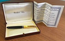 VARIE - Penne Penna Parker "51" placcata oro, in custodia con certificato
Ottimo