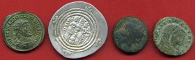 LOTTI - Greche Pella e dracma sassanide, assieme a antoniniano di Diocleziano e follis di Licinio I Lotto di 4 monete
MB÷BB+