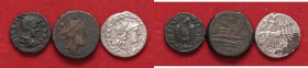 LOTTI - Repubblicane Denario di Gellia, sestante anonimo e AE18 di Caracalla Lotto di 3 monete
qBB÷qSPL