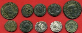 LOTTI - Imperiali Denario di Faustina I e Nerva (foro), Diocleziano, Costantino I, Costanzo II, Crispo, Giuliano II, Valente, Augusto, Traiano Lotto d...