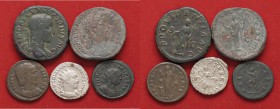 LOTTI - Imperiali Sesterzio di A. Severo e Marco Aurelio, antoniniano di Valeriano I e Tacito, follis di Galeria Valeria Lotto di 5 monete
MB÷BB+