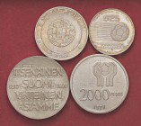 LOTTI - Estere ARGENTINA - 2000 pesos 1977, Messico 25 pesos 1985, Portogallo 5 euro 2005, Finlandia 10 markkaa 1977 Lotto di 4 monete
qFDC÷FDC