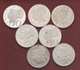 LOTTI - Estere AUSTRIA - 10 scellini, lotto di 7 monete proof
FS