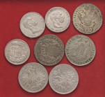 LOTTI - Estere AUSTRIA - 20 kreuzer 1764-1824-1830, 2 corone 1912 (2), corona 1908-1914-1915 (Ungheria) Lotto di 8 monete
BB÷qFDC