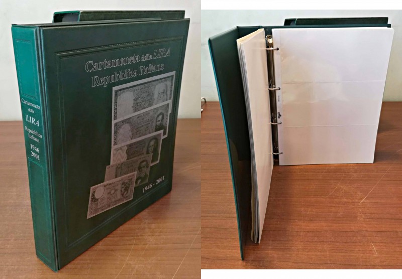 ACCESSORI Album per cartamoneta della Lira italiana, 1946-2001, con custodia est...