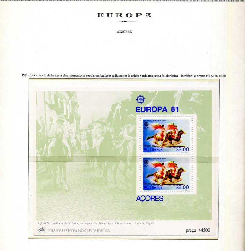EUROPA - C.E.P.T. - Collezioni 1981-1987 Foglietti e Minifogli (1987 solo BF e M...
