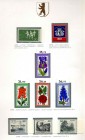 EUROPA - GERMANIA - BERLINO - Posta Ordinaria 1954-1989 - Collezione completa + BF (mancano: Edifici 1964 e Infortuni 1970 e 1973). Montata su due alb...