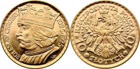 II Rzeczpospolita, 10 złotych 1925 Chrobry - PROOFLIKE