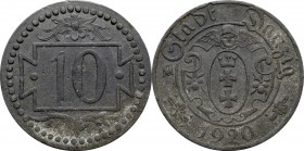 Wolne Miasto Gdańsk, 10 fenigów 1920, 54 perełki