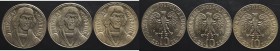 PRL, zestaw 10 złotych Kopernik 1967-1968 (3 sztuki)