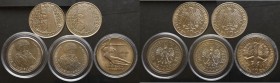 PRL, zestaw menniczych monet (5 sztuk)