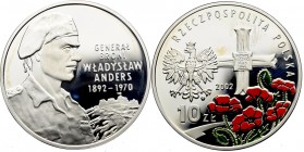 III Rzeczpospolita, 10 złotych 2002, Władysław Anders