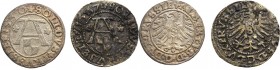 Prusy Książęce, Albert Hohenzollern, zestaw dwóch szelągów 1550 i 1557, Królewiec