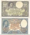 II RP, zestaw 100 i 500 złotych 1919
