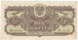 PRL, 5 złotych 1944 - owe YM