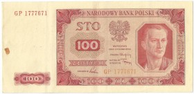 PRL, 100 złotych 1948 - GP bez ramki