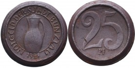 25 pfennig 1921 Bunzlau / Bolesławiec