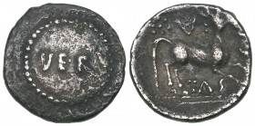 Ancient Britain, Catuvellauni, Tasciovanus (c. 25 BC-AD 10), silver unit, Verulamium, VER in dotted border, rev., TAS-CI-A, horse right, 1.35g (ABC 26...