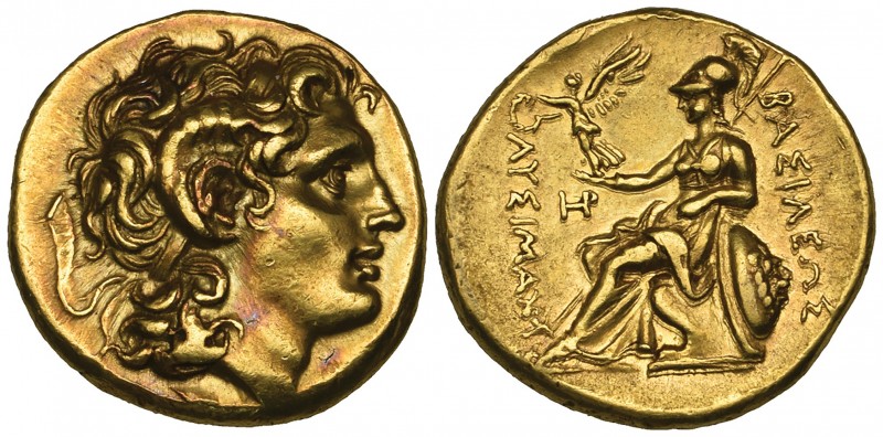 Kings of Thrace, Lysimachus (323-281 BC), gold stater, Lampsacus (?), c. 297-281...