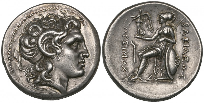 Kings of Thrace, Lysimachus (323-281 BC), tetradrachm, Lampsacus, c. 297-281 BC,...