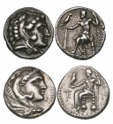 Kings of Macedon, Alexander III (336-323 BC), tetradrachm, Kition (Cyprus), head of Herakles right, rev., Zeus seated left and KT monogram in field, 1...