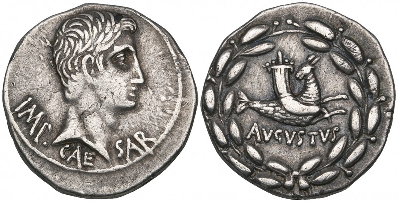 Augustus (27 BC-AD 14), cistophorus, Ephesus, 25-20 BC, IMP CAESAR, bare head ri...