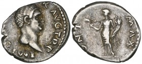 Otho (69), denarius, Rome, IMP O[THO CAESA]R AVG TR P, head right, rev., [P]ONT MAX, Ceres standing left holding corn ears and cornucopia, 3.44g (RIC ...