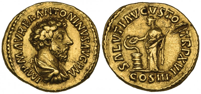 Marcus Aurelius (161-180), aureus, Rome, 162, IMP M AVREL ANTONINVS AVG P M, bus...