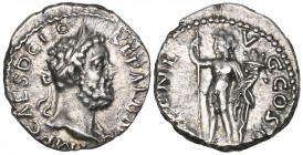 Clodius Albinus (195-197), denarius, Lyon, IMP CAES D CLO SEP ALB AVG, laureate head right, rev., [G]EN LVG COS II, Genius of Lugdunum standing left h...