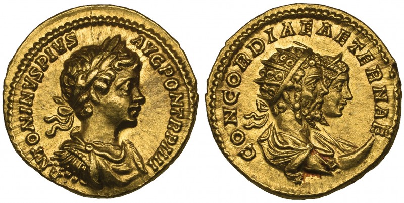 Caracalla (198-217), aureus, Rome, 201, ANTONINVS PIVS AVG PON TR P IIII, laurea...