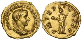 Gordian III (238-244), aureus, Rome, 239, IMP CAES M ANT GORDIANVS AVG, laureate, draped and cuirassed bust right, rev., P M TR P II COS P P, Providen...
