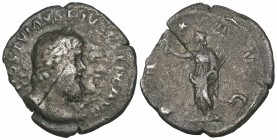 Postumus (260-269), denarius, Cologne, early 268, POSTVMVS PIVS FELIX AVG, jugate busts of Postumus and Hercules right, rev., PAX AVG, Pax standing le...