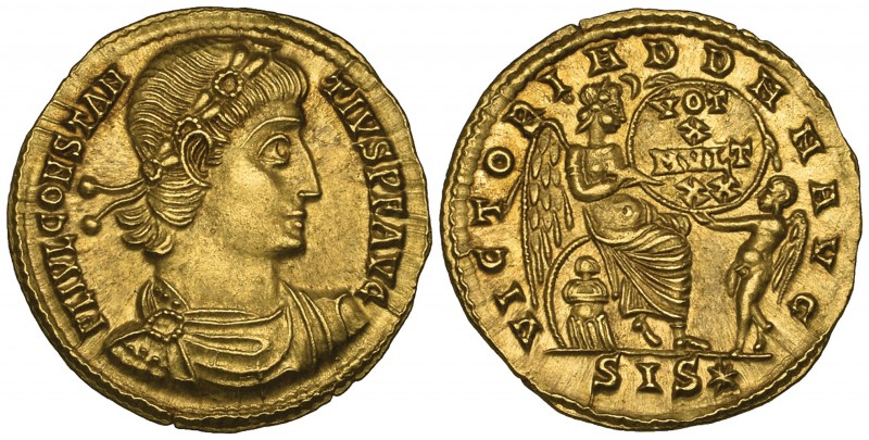 Constantius II (337-361), solidus, Siscia, 337-340, FL IVL CONSTANTIVS P F AVG, ...